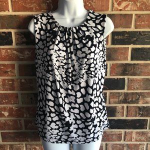 Calvin Klein Womens Medium Ruched Scoop Neck Shell